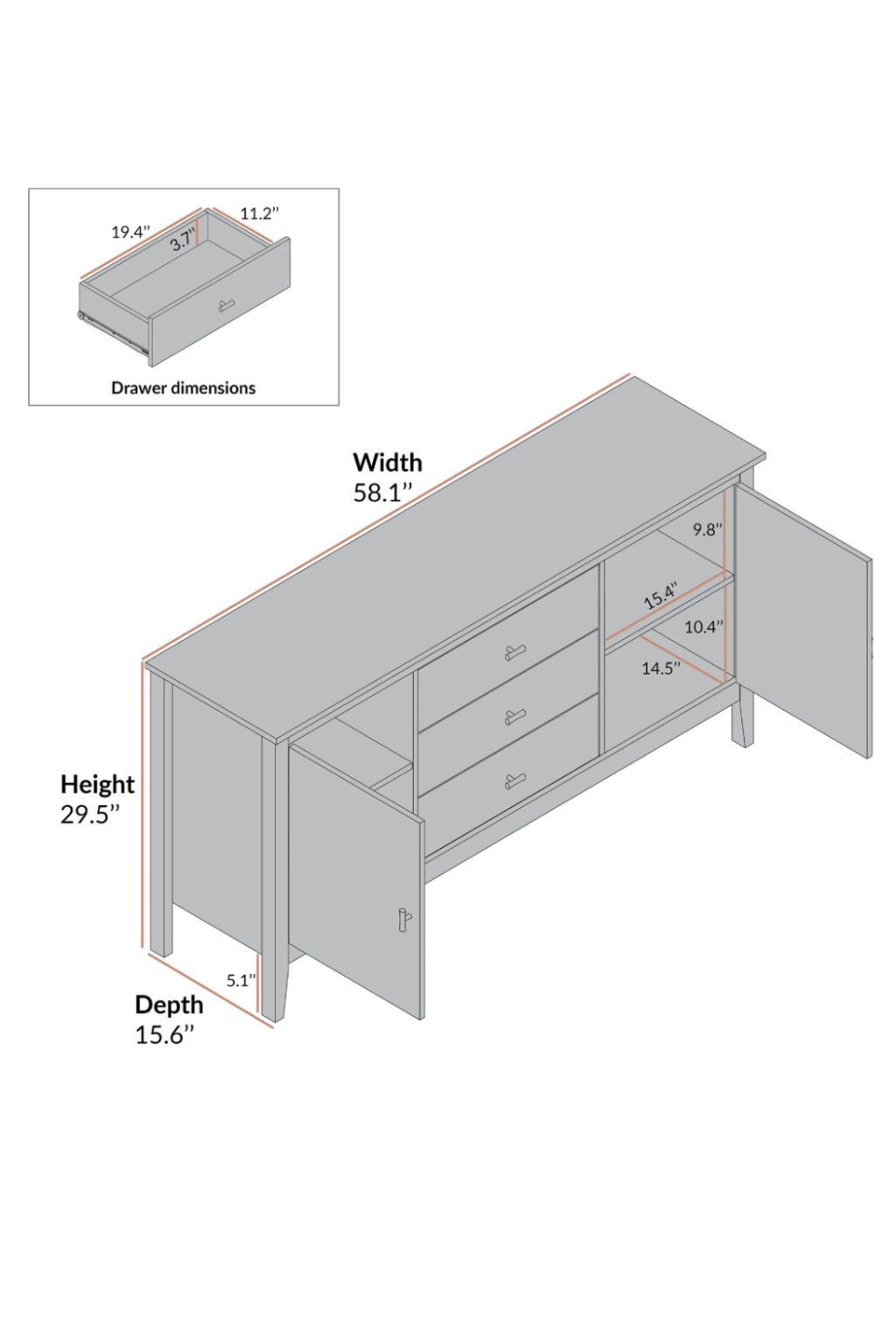 Patnam Wide Sideboard