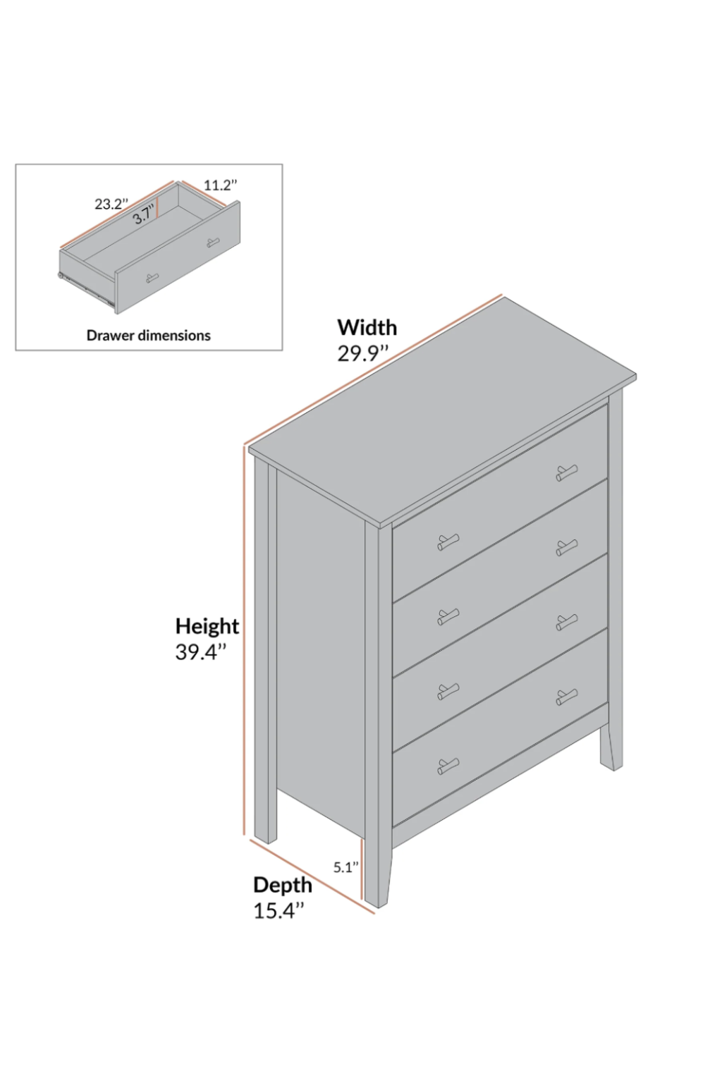 Patnam 4 Drawer Chest