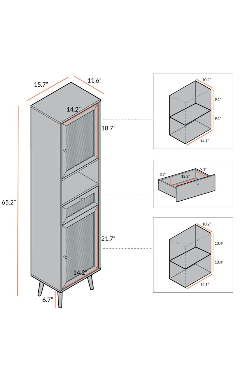 Puranik Tall Bathroom Cabinet