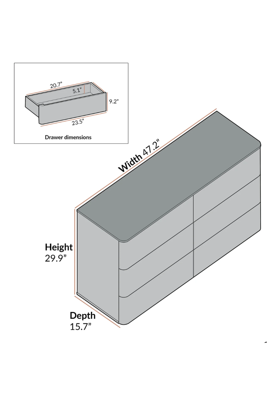 Silchar 6 Drawer Chest