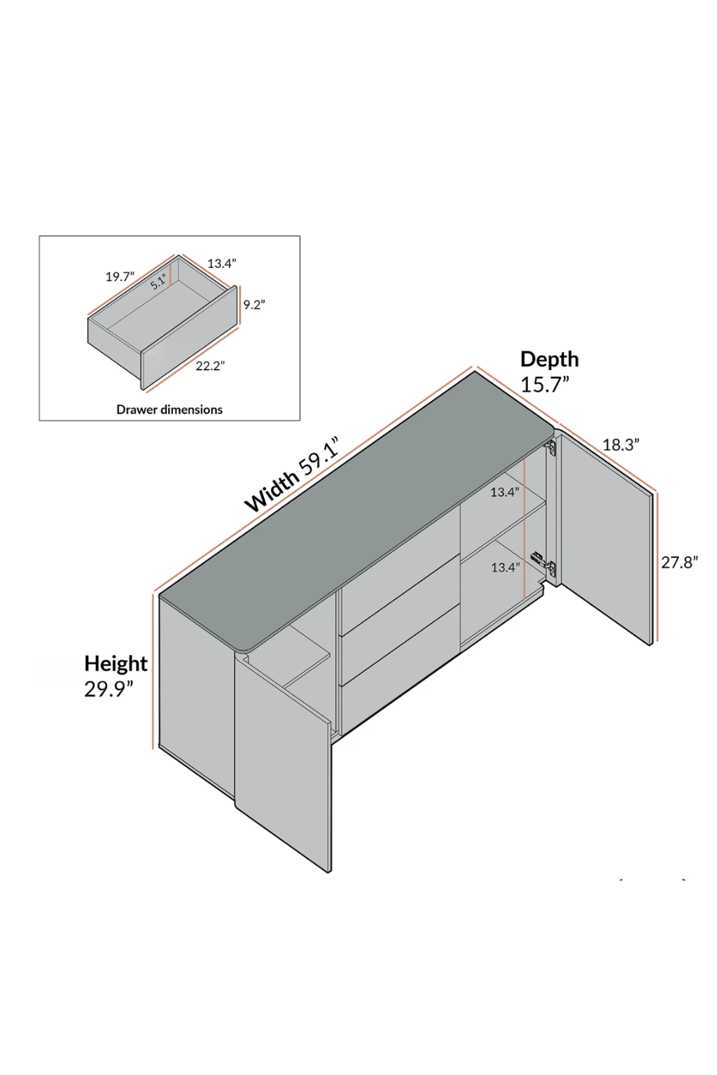Silchar Wide Sideboard