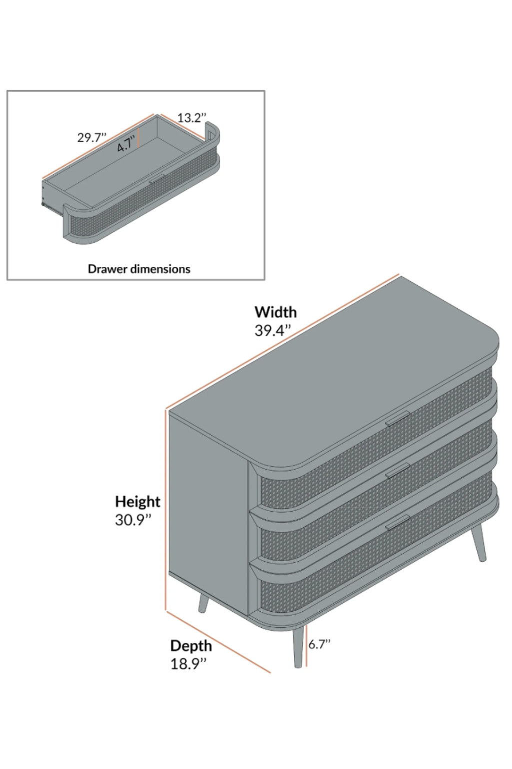 Ranchi 3 Drawer Chest