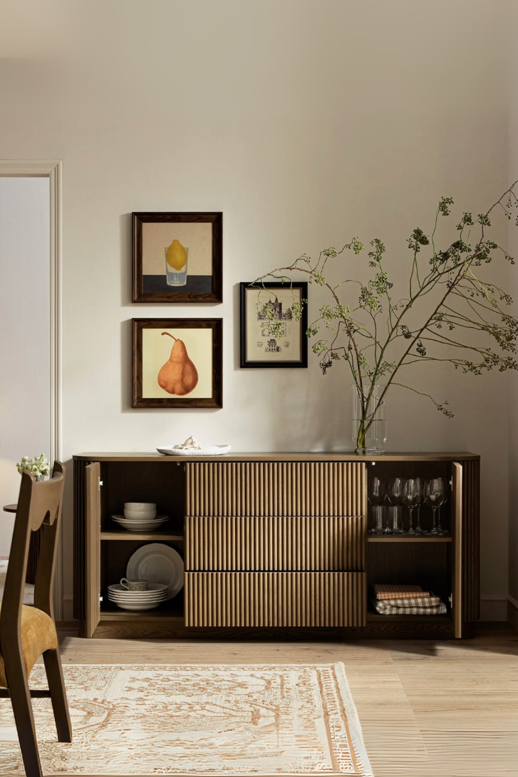 Thrissur 3 Section Sideboard