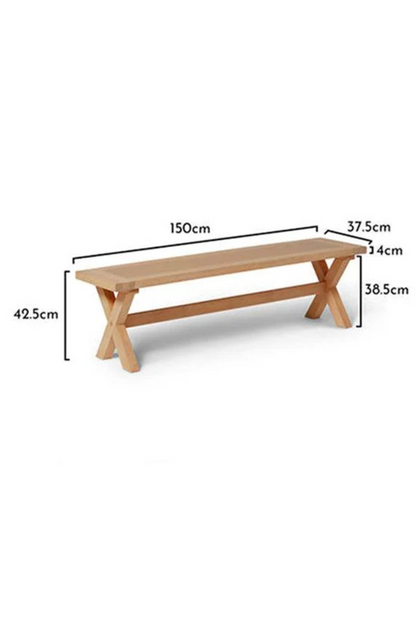 Ajmer Dining Table and Bench Set